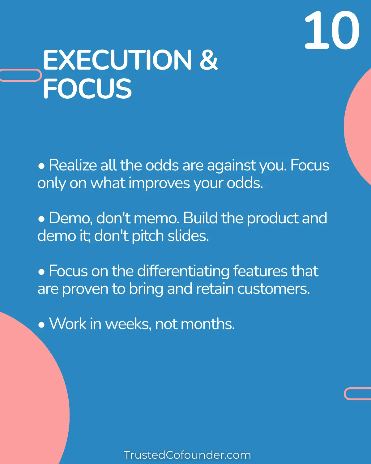 10th Startup Mantra: EXECUTION & FOCUS. Principles for founders from Slush 2025.
