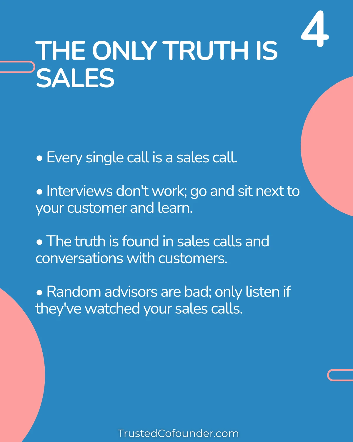 4th Startup Mantra: THE ONLY TRUTH IS SALES. Principles for founders from Slush 2025.