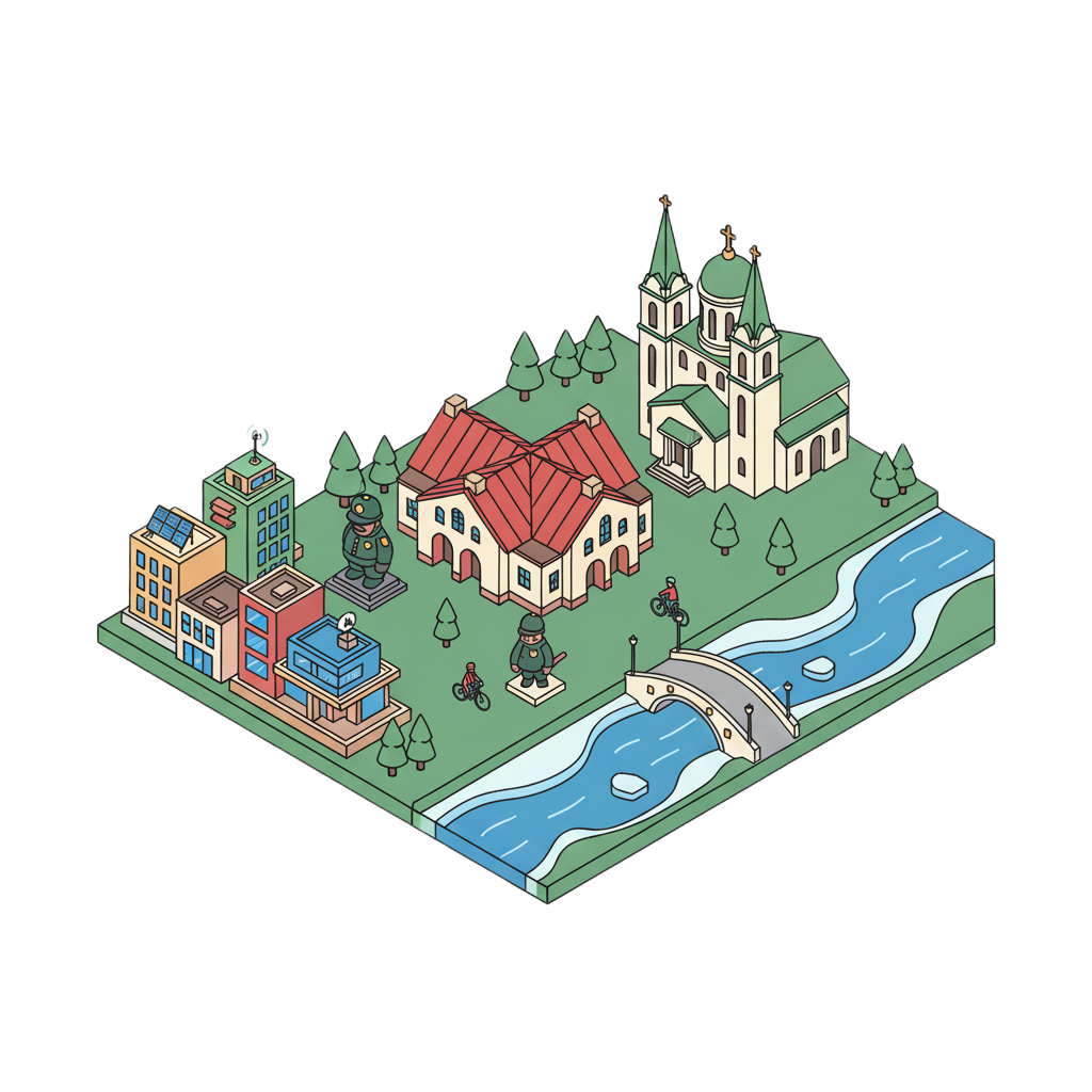 Isometric view of Oulu